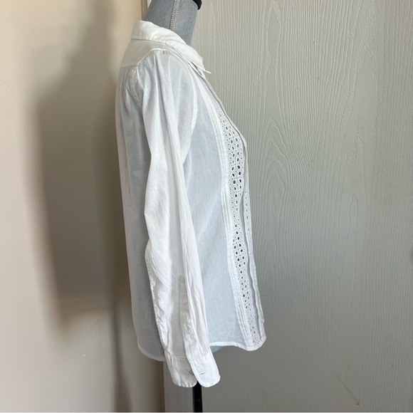 Nili Lotan Tara Eyelet Button Down Shirt - Picture 4 of 11